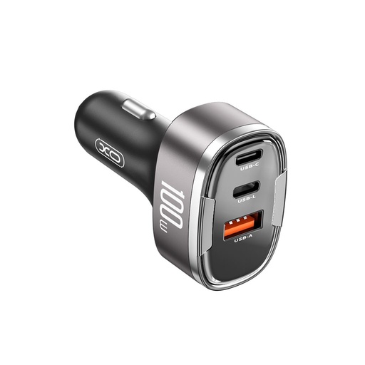 XO CC61 do auta rýchlonabíjačka 2 PD + QC 3.0 s konektorom 100W (Čierny)