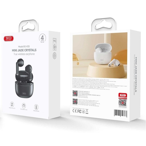 XO X33 bezdrôtový Bluetooth headset (Čierny)