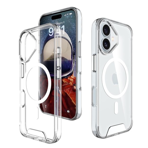Apple iPhone 16 TOKO Space magsafe zadný kryt (Priehľadný)