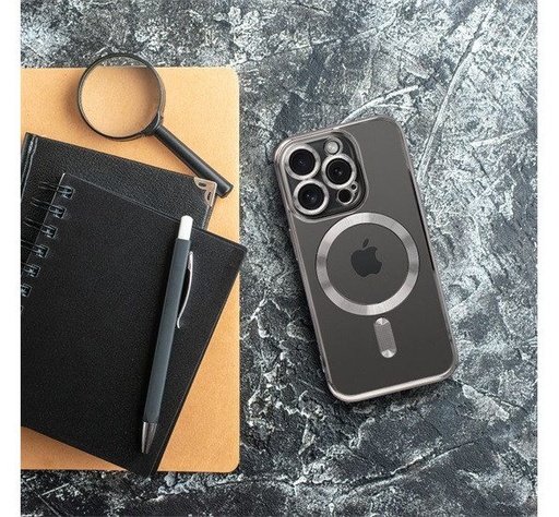 Apple iPhone 15 Pro Color Chrome Magsafe zadný kryt (Strieborný)