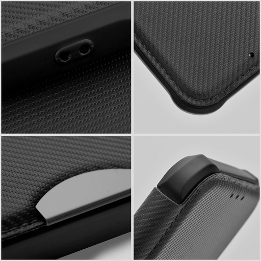 Samsung Galaxy A16 4G / Galaxy A16 5G Razor magnetický odolný proti nárazu knižkové puzdro (Čierny)
