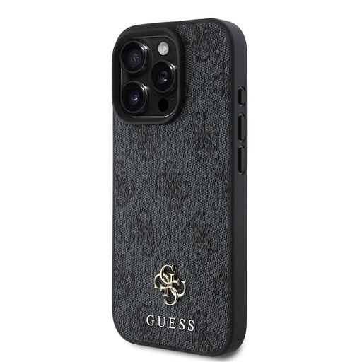 Apple iPhone 16 Pro Max Guess PU 4G Small Metal Logo MagSafe puzdro (Sivý) - GUHMP16XP4SM4MK