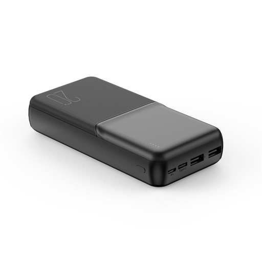 XO PR252 power bank 20000mAh (čierny) – LED displej, 2×USB výstup, Type-C a microUSB vstup