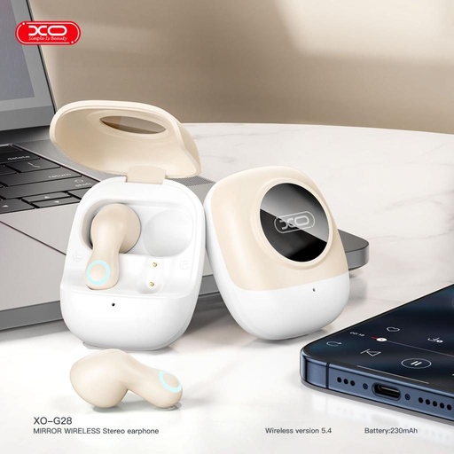 XO G28 bezdrôtový headset (Béžový)