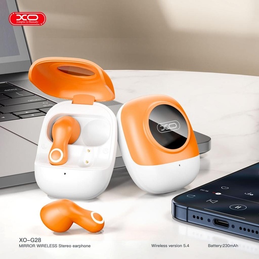 XO G28 bezdrôtový headset (Oranžový)