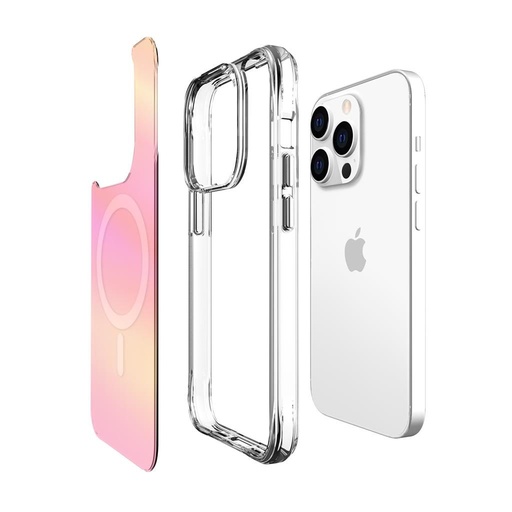 Apple iPhone 14 Pro Max TOKO Pure rainbow magsafe zadný kryt (Ružový)