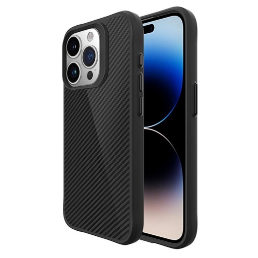 Apple iPhone 15 Pro TOKO Carbon fiber zadný kryt (Čierny)