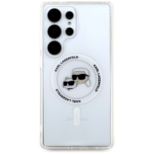 Samsung Galaxy S25 Ultra Karl Lagerfeld IML K&CH Heads MagSafe puzdro (Priehľadný) – KLHMS25LHLSKCH