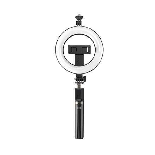 XO SS12 Bluetooth selfie tyč (Čierny) – vstavaný svetlo, tripod funkcia, 95 cm, GoPro a iný so zariadeniami kompatibilný
