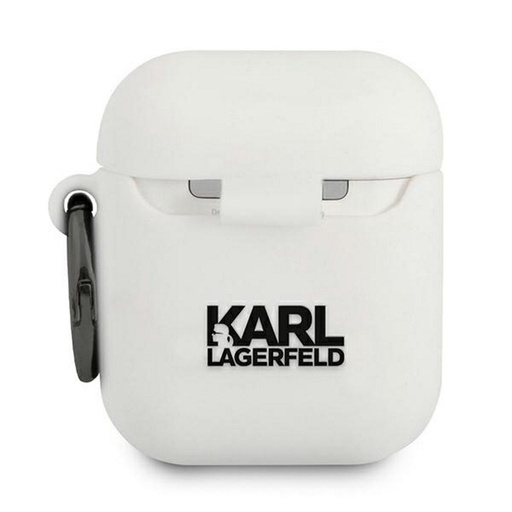 Apple AirPods Karl Lagerfeld silikónové puzdro Choupette (Biely) – KLACA2SILCHWH