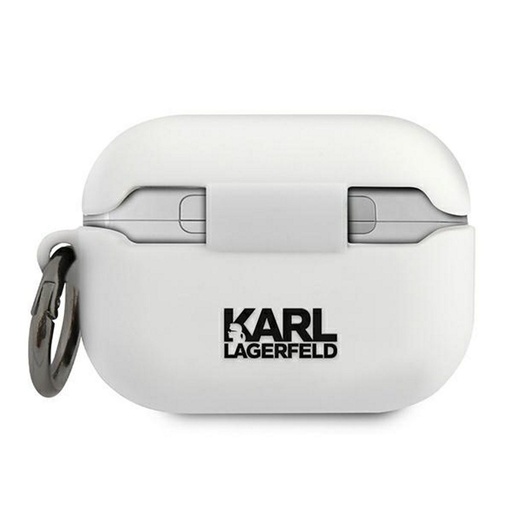 Apple AirPods Pro Karl Lagerfeld silikónové puzdro Choupette (Biely) – KLACAPSILCHWH