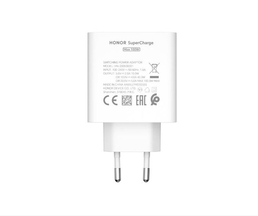 Honor SuperCharger USB-A nabíjačka (Biely) - 100W 5A - HN-200500E05 ECO balenie
