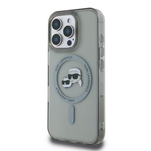 Apple iPhone 16 Pro Max Karl Lagerfeld IML K&CH Heads Metal Frame MagSafe puzdro (Čierny) - KLHMP16XHLSKCK