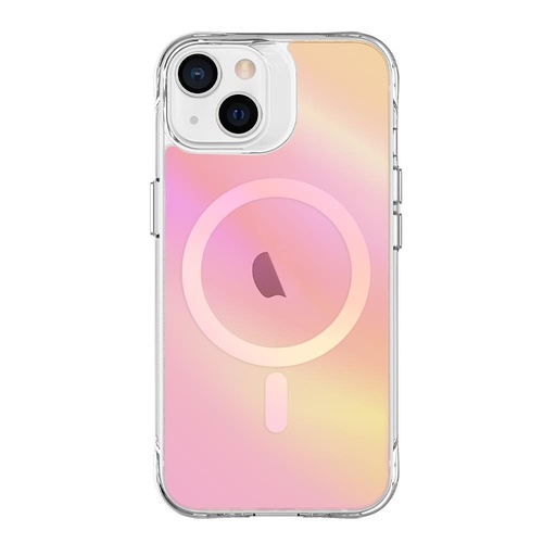 Apple iPhone 14 / iPhone 13 TOKO Pure rainbow magsafe zadný kryt (Ružový)
