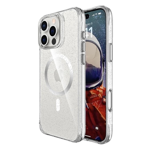 Apple iPhone 16 Pro Max TOKO Pure Glitter MagSafe zadný kryt (Strieborný)