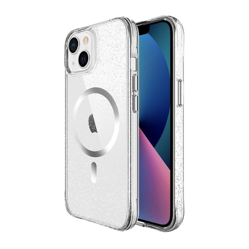 Apple iPhone 14 / iPhone 13 TOKO Pure Glitter MagSafe zadný kryt (Strieborný)