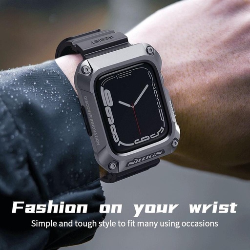 Apple Watch 4 44mm / Watch 5 44mm / Watch 6 44mm / Watch SE 44mm Hoco WS6 Shadow series puzdro (Čierny)