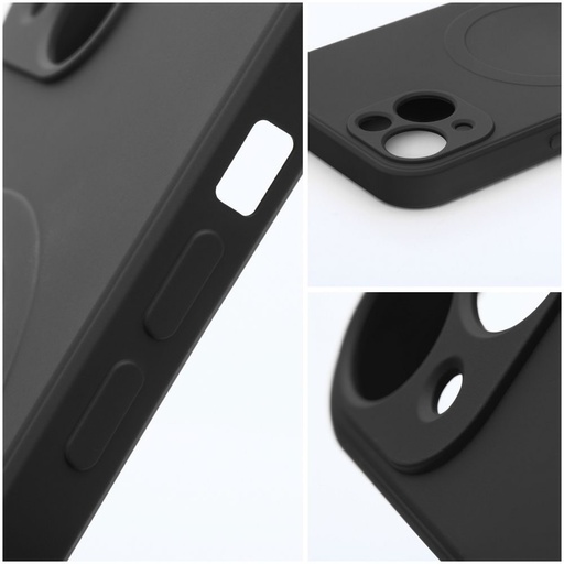 Apple iPhone 17 Pro Silicone mag cover magsafe zadný kryt (Čierny)