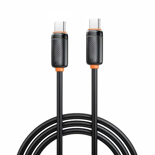 XO NB-Q302B Type-C - Type-C kábel 60W (Čierny) - 1m