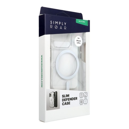 Apple iPhone 15 Pro ROAR Slim Defender MagSafe zadný kryt (Priehľadný)
