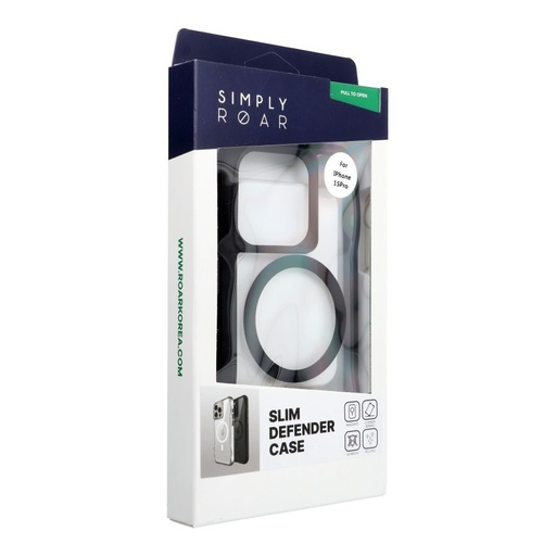Apple iPhone 15 Pro ROAR Slim Defender MagSafe zadný kryt (Čierny)