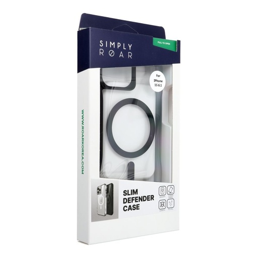 Apple iPhone 15 ROAR Slim Defender MagSafe zadný kryt (Čierny)