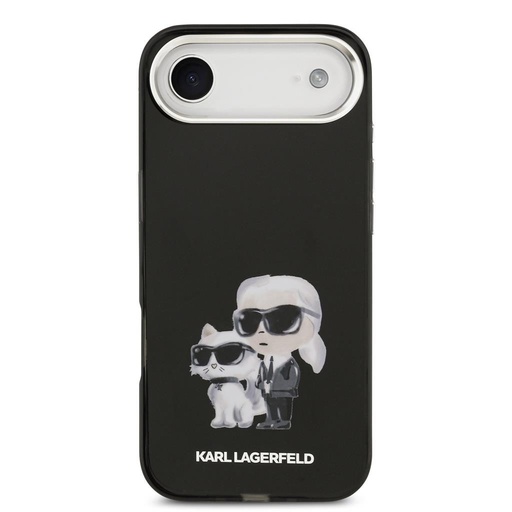 Karl Lagerfeld IML Aquarelle Karl and Choupette puzdro iPhone Air (Čierny)
