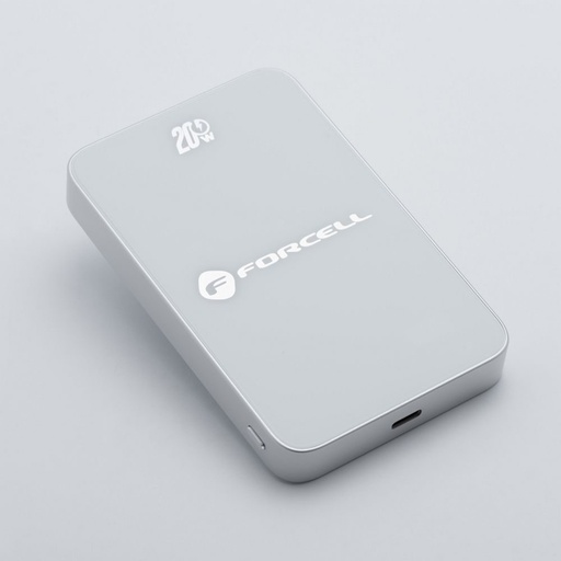 Forcell F-Energy SuperSlim F5K8 MagSafe power bank 15W 5000 mAh (Biely)