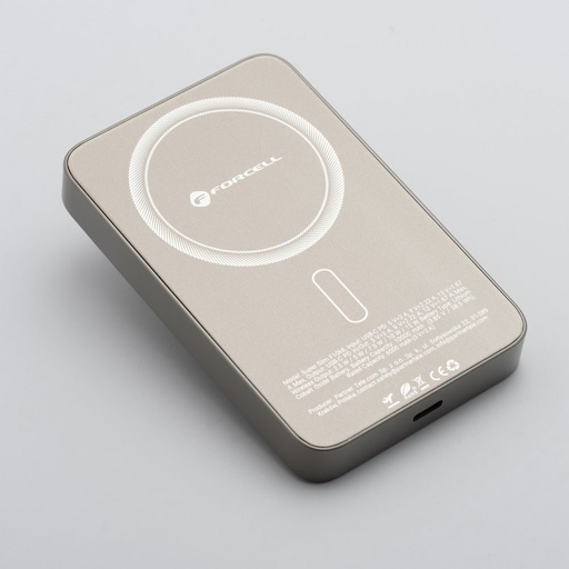 Forcell F-Energy SuperSlim F10K8 MagSafe power bank 15W 10000 mAh (Titánový Desert)