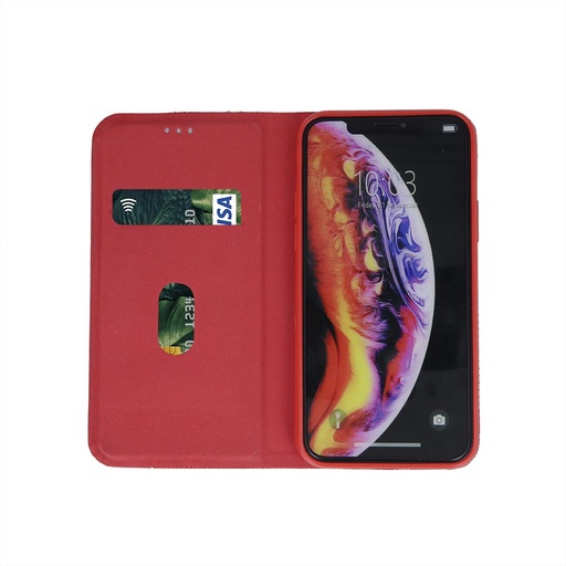 Huawei P40 Lite Smart Senso knižkové puzdro (Červený)