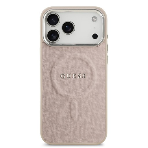 Guess PU Saffiano MagSafe iPhone 17 Pro Max (Ružový)