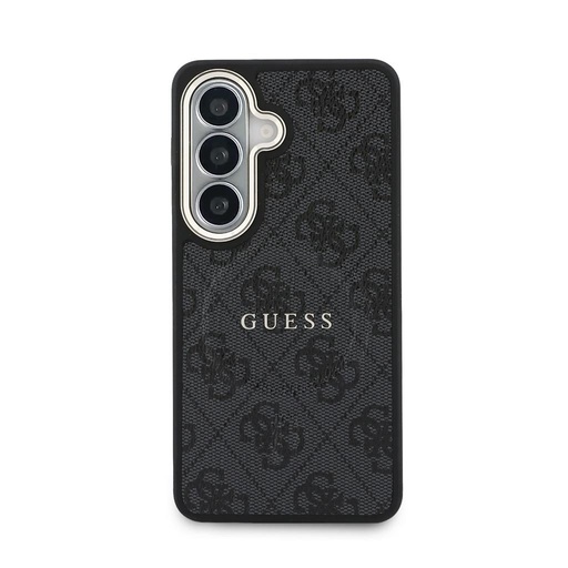 Guess PU Leather 4G Zlatý Frame Magnetic Samsung Galaxy S26 (Čierny)