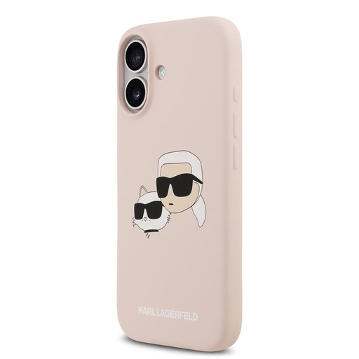 Karl Lagerfeld Liquid Silicone Double Heads MagSafe puzdro iPhone 17 (Ružový) - KLHMP17SSKCHPPLP