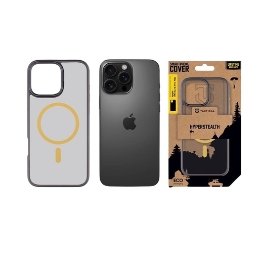 Apple iPhone 16 Pro Max Tactical MagForce Hyperstealth 2.0 zadný kryt (Čierny - Žltý)