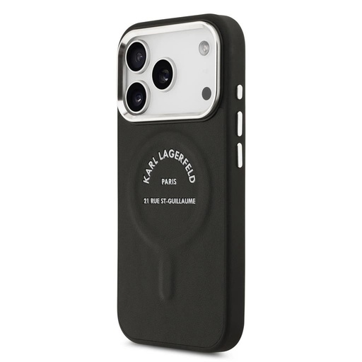 Karl Lagerfeld PU RSG Logo MagSafe puzdro iPhone 17 Pro (Čierny) - KLHMP17LPSKRSGEK