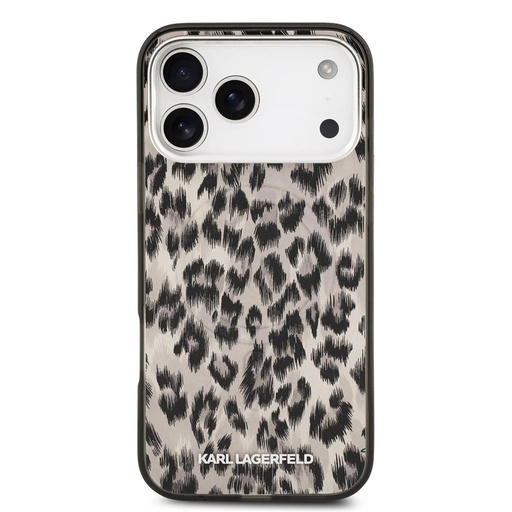 Karl Lagerfeld IML Leopard MagSafe puzdro iPhone 17 Pro Max (Hnedý) - KLHMP17XHDLEOICW
