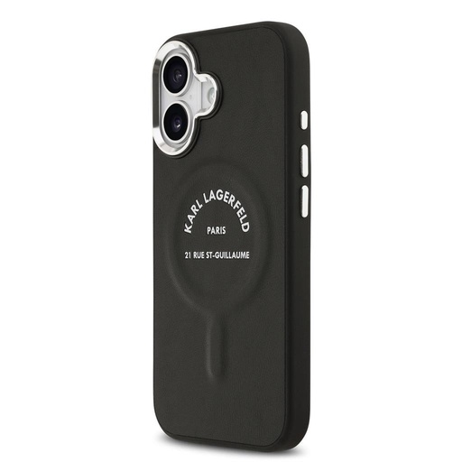 Karl Lagerfeld PU RSG Logo MagSafe puzdro iPhone 17 (Čierny) - KLHMP17SPSKRSGEK