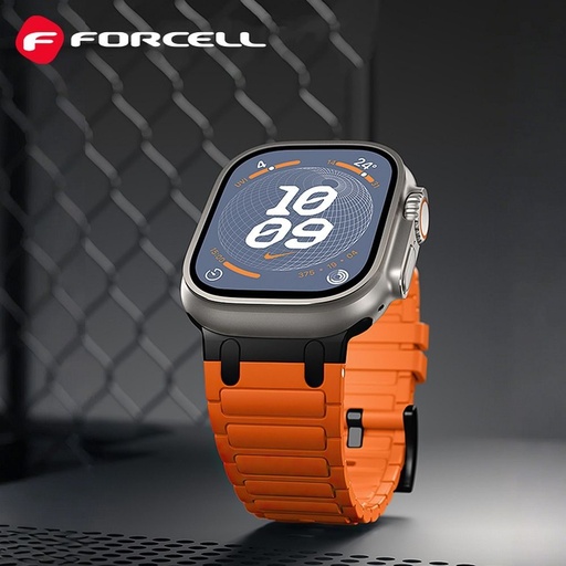 Forcell F-Design FA06 silikónový remienok Apple Watch 38 / 40 / 41 mm (Oranžový)