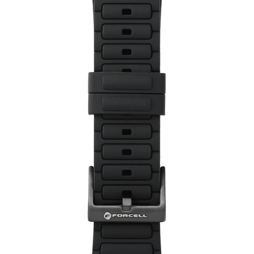 Forcell F-Design FA06 silikónový remienok Apple Watch 42 / 44 / 45 / 49 mm (Čierny)