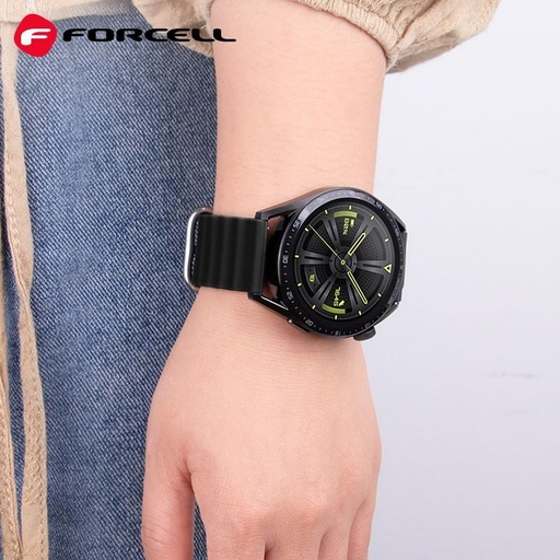 Forcell F-Design FS01 silikónový remienok Samsung Galaxy Watch 22 mm (Čierny)