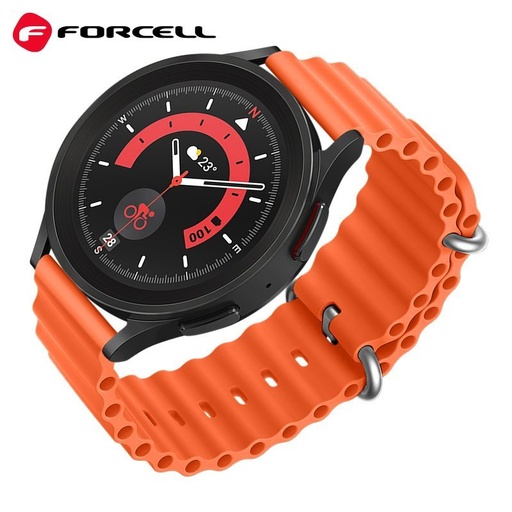 Forcell F-Design FS01 silikónový remienok Samsung Galaxy Watch 22 mm (Oranžový)