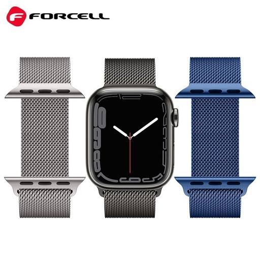 Forcell F-Design FA03 magnetický oceľ remienok Apple Watch 38 / 40 / 41 mm (Modrý)