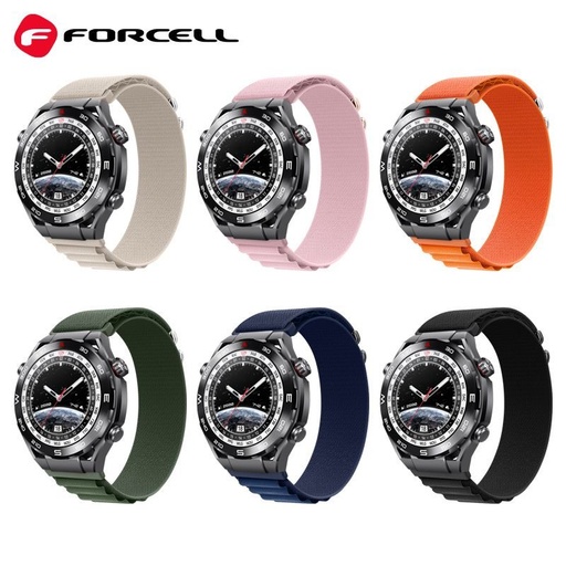 Forcell F-Design FS05 polyester vláknitý remienok Samsung Galaxy Watch 22 mm (Zelený)
