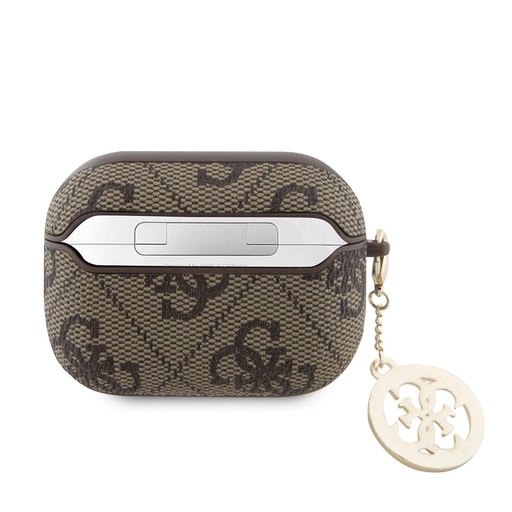Guess 4G Script PC/PU Charm puzdro AirPods Pro 2 (Hnedý)