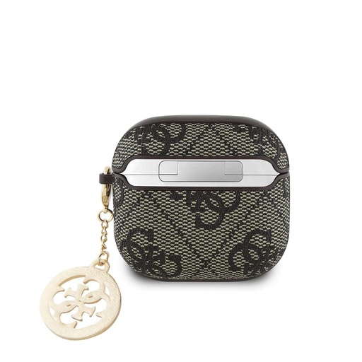 Guess 4G Script PC/PU Charm puzdro AirPods 4 (Hnedý)