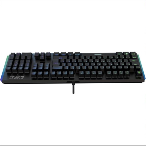 AVAX FS01 Full size mechanický hliník klávesnica (Čierny/Sivý) - Drôtový, Outemu červený spínač, maďarský rozloženie