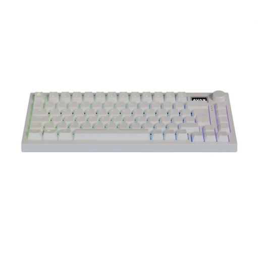 AVAX GM02 PRO 75% Gasket RGB Tri-mode mechanický klávesnica (Biely) - Gateron žltý spínač, maďarský rozloženie