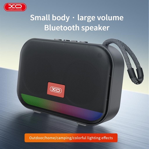 XO F66 svietiaci prenosný Bluetooth reproduktor (Čierny)