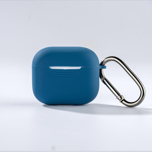 XO K16 silikónový ochranné puzdro s háčikom AirPods 4-k (Modrý)