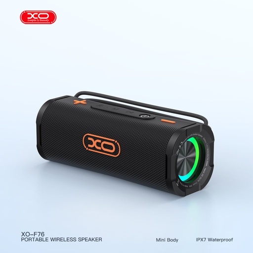 XO F76 prenosný dinamikus RGB bezdrôtový reproduktor (Čierny)